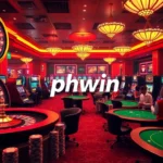 Experience the thrill of phwin with vibrant casino games, enthusiastic players, and colorful slot machines.