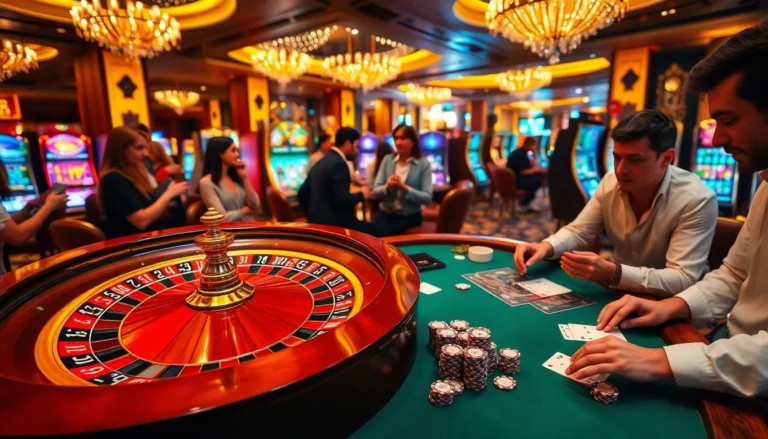 Experience the thrill of winning at https://researchltc.com/ with players cheering around a roulette wheel in a lively casino.